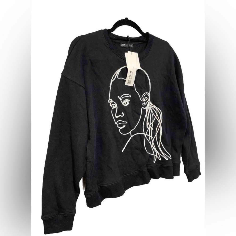 SOLD - ZARA NWT WOMEN PULLOVER SWEATER TOP SIZE SMALL